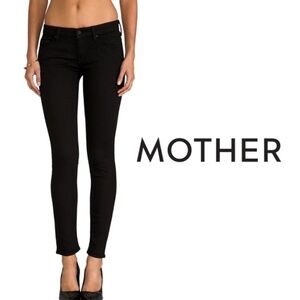 MOTHER The Looker A Model Spy Black Skinny Jeans - Size 24